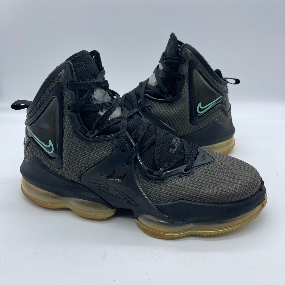Nike LeBron‎ 19 CZ0203-003 Men's Size 12.5 Basketball Shoes Black Green Sneakers